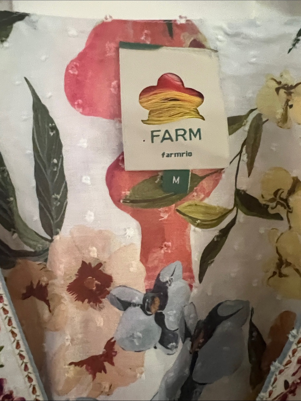 FARM Rio Multi Floral V-Neck Smocked Peplum Blouse - Picture 2 of 10